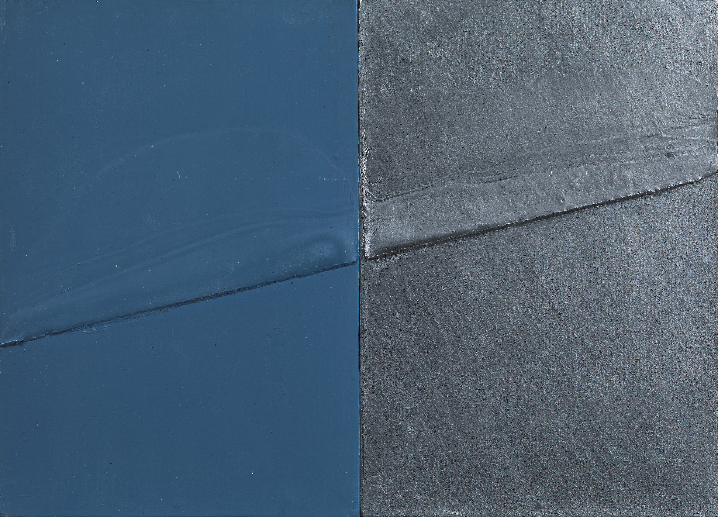 Horizontal noir et bleu,