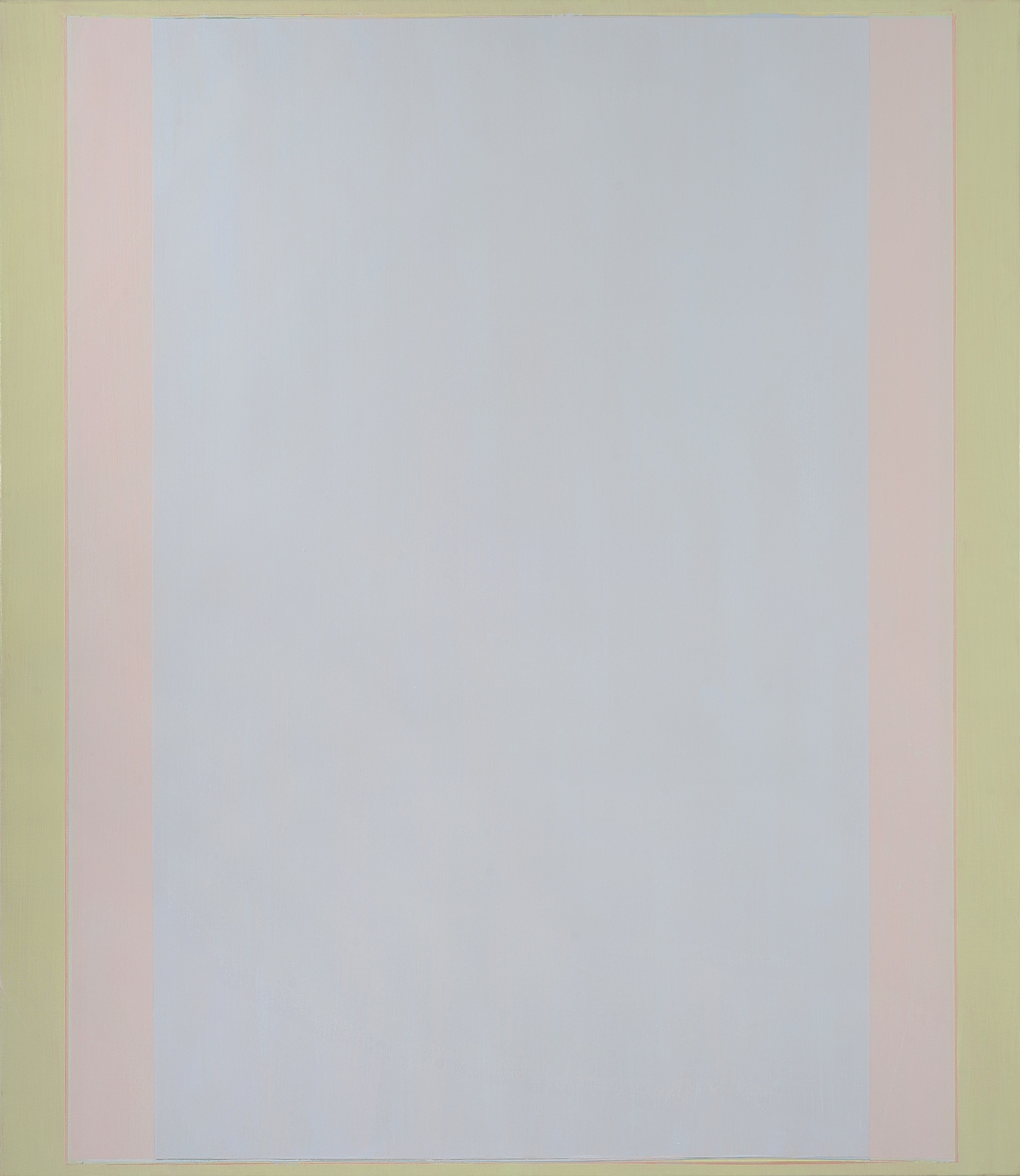 Bleu rose vert, huile sur toile