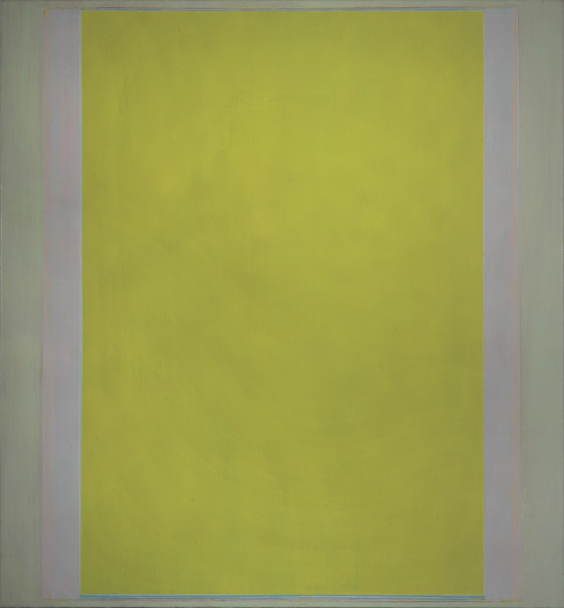 Jaune rose vert, huile sur toile